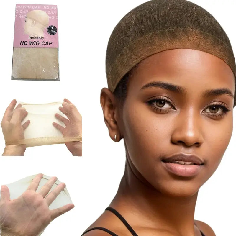 Ultra Thin HD Sheer Wig Caps For Women Invisible Stocking Bald Cap Lace Front Wig Accessories Multi Pack