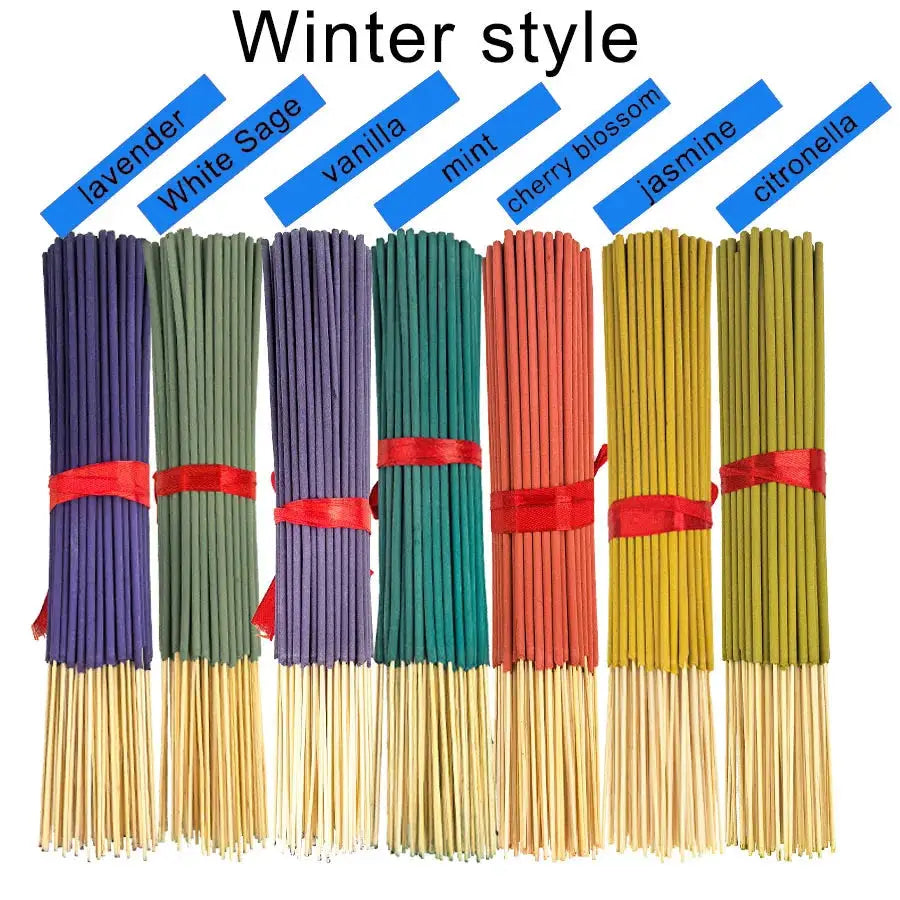 7 Sets Of 20 Incense Sticks Featuring Rose Lavender Sandalwood Jasmine Mint Cherry Blossom Herbal Dragon Bloodwood