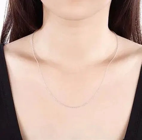 Wholesale 5pcs Lot 925 Sterling Silver Rolo Chain Necklace 1mm DIY Jewelry For Men Women 16 18 20 22 24 Inch