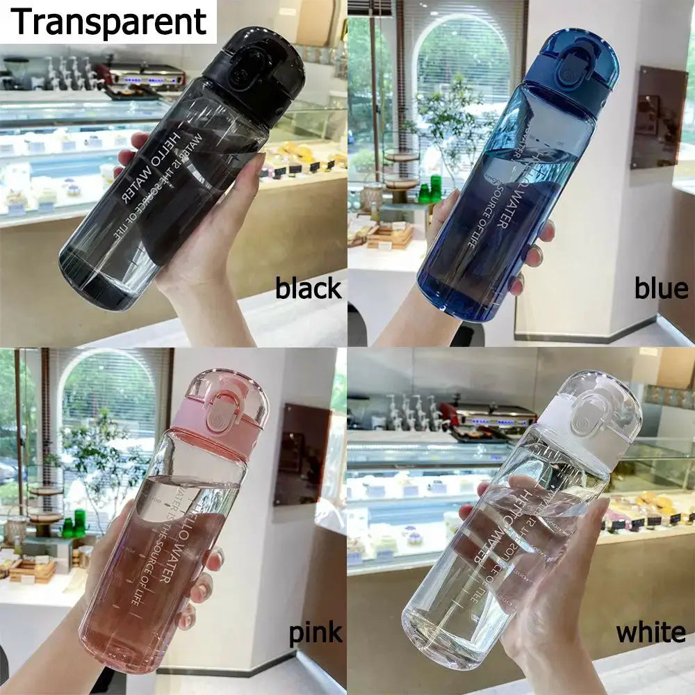 Sports Transparent Water Bottle 780ml Portable Gym Travel Clear Leakproof Drinking Bottle Frosted