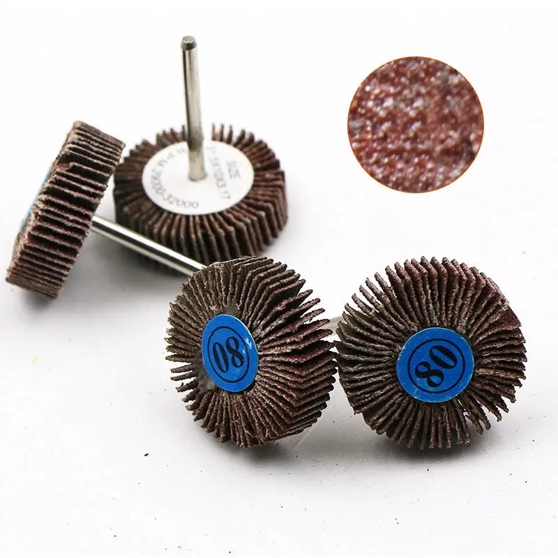 80 Grit Flap Wheel Discs With 3.0mm Shank For Dremel Rotary Tools Louver Grinding Sanding Pack