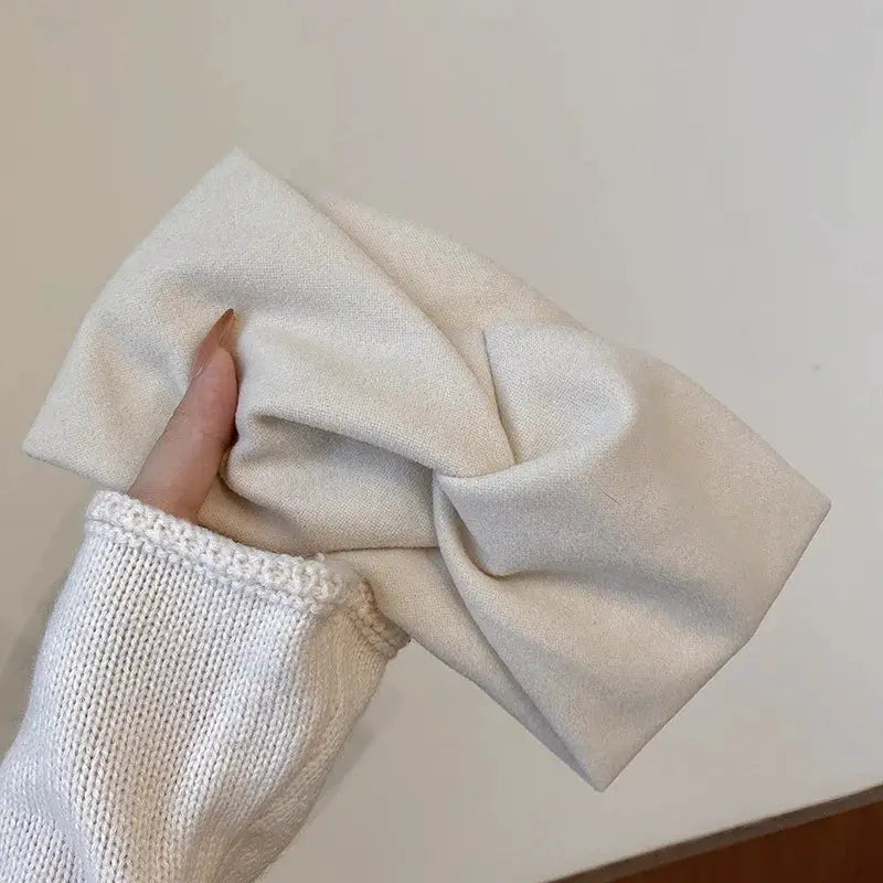 ZenWeave Wide Cotton Stretch Bandage Headband Elastic Solid Color Hair Accessory For Sports And Everyday Wear