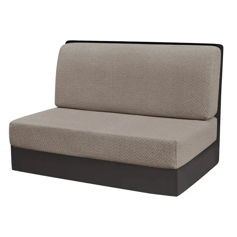 Polar Fleece RV dinette cushion covers, 2-pc set by Simples Market in beige for booth seats