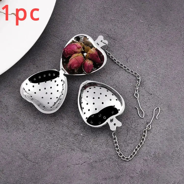 Heart Shaped Tea Strainer Fine Mesh Stainless Steel Tea Infuser For Loose Leaf Tea Makers Kitchen Accessories
