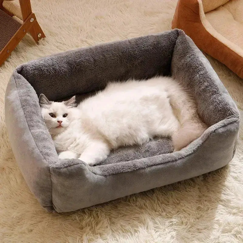 Cozy Cat Bed For Cats And Kittens Winter Comfort Cushion Basket House Pet Supplies Accessory Habitat