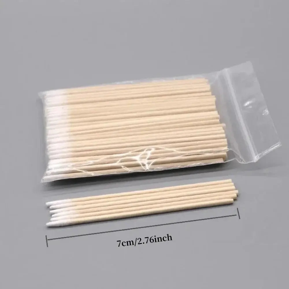 NailMate Wooden Tip Cotton Buds Ultra Detail Corrector For Precise Nail Polish Removal And Clean Sticks