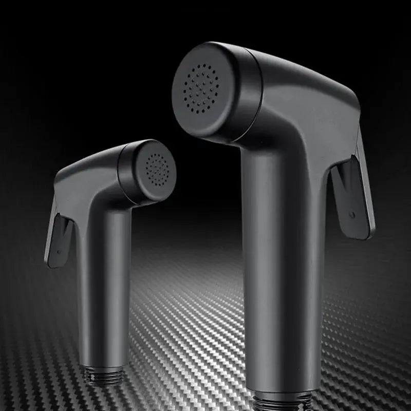 Simples Market two black handheld bidet spray guns with hose holders