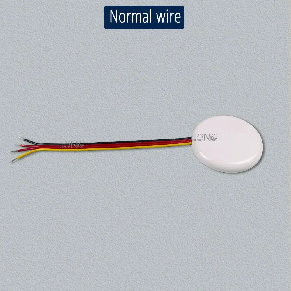 Round white touch dimming switch module with four colored wires for cabinet lighting