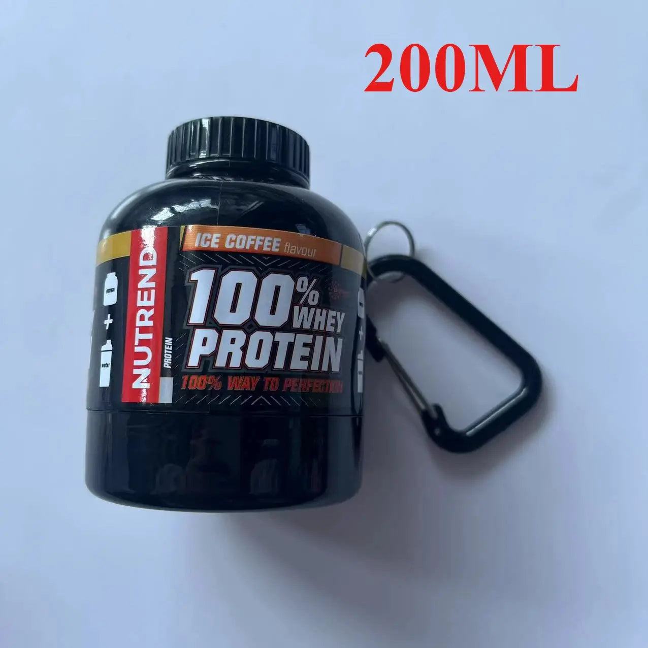 100ml 200ml Portable Mini Protein Powder Bottle With Keychain Funnel Medicine Box For Outdoor Sports