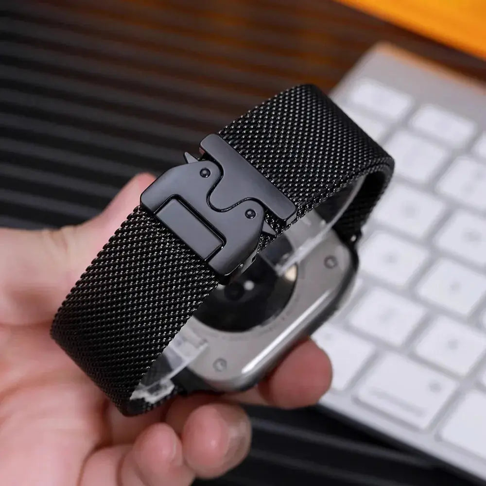 Titanium Milanese Loop For Apple watch Ultra 2 49mm 46mm 42mm 41mm 45mm 44mm 38-40mm Series 10 9 8 7 6 5 4 SE Straps Accessories