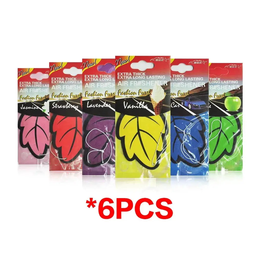 Natural Tea Paper Car Air Freshener Leaf Shape Hanging Scented Vanilla Perfume Fragrance 3 to 60 Pieces