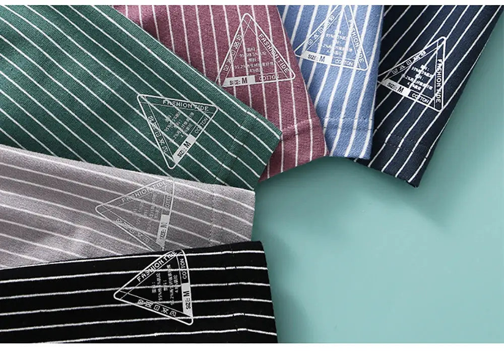 3-pack 100% cotton striped women's boyshort panties from Simples Market in assorted colors, mid-rise, breathable.