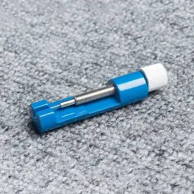 Watch band pin remover tool, blue metal, for adjusting bracelet links