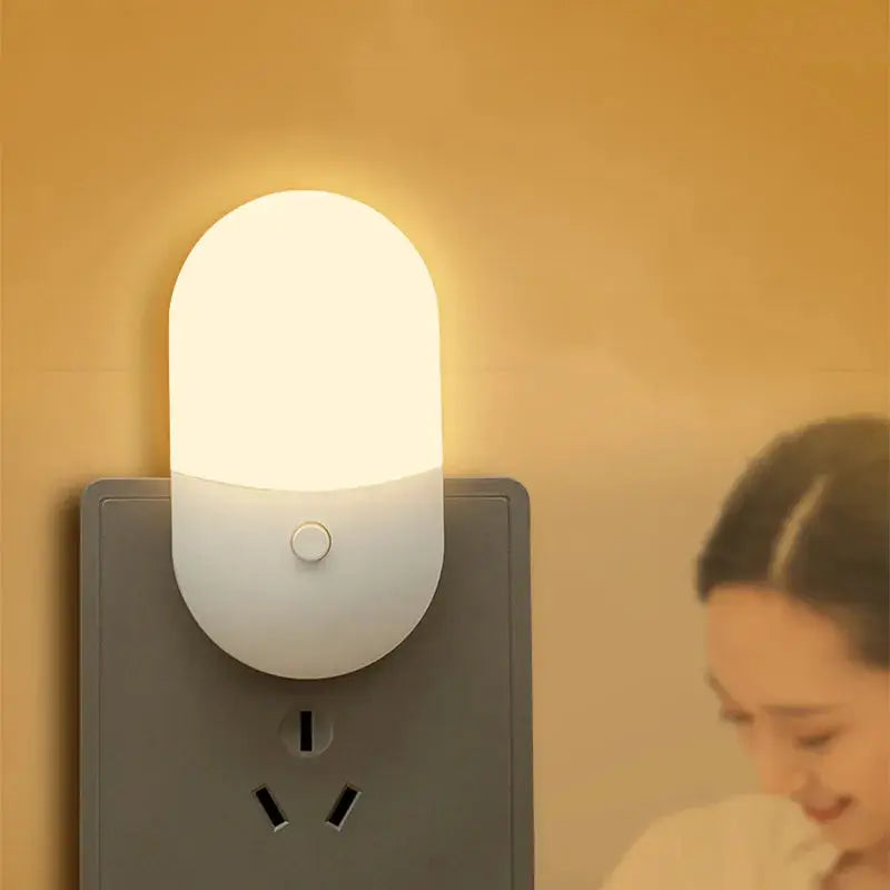 Led Mini Night Light Plug In Eye Protection LED Lamp For Bedside Baby Feeding Living Room Hallway