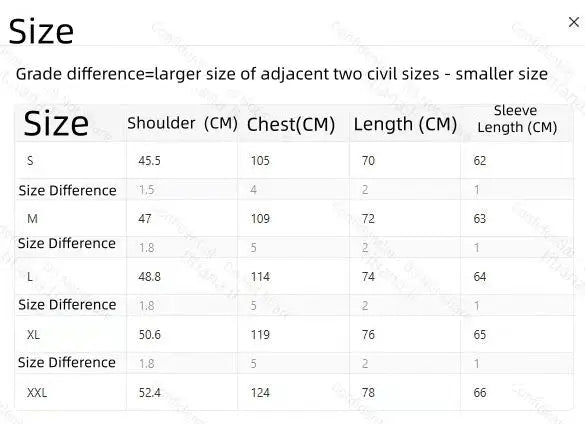 Simples Market men's polo size chart: S-XXL; shoulder 45.5-52.4 cm, chest 105-124 cm, length 70-78 cm, sleeve 62-66 cm.