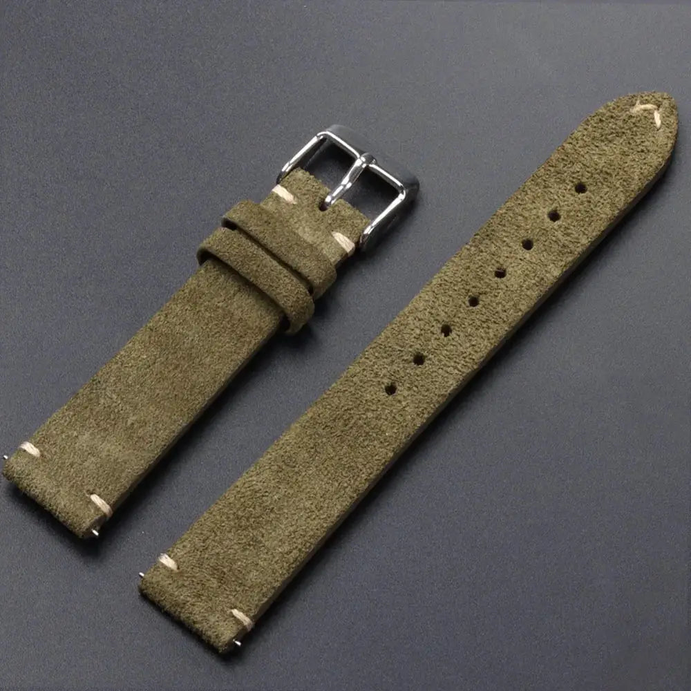 CalfskinCo Quick Release Suede Watch Strap For Seiko 18mm 20mm 22mm And Huawei GT3 GT4 14mm 16mm Calfskin Wristband