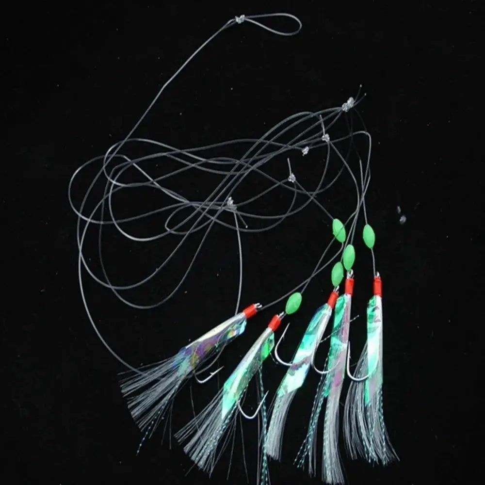 5 Piece Silverskin Lures Set Multi Color Imitation Fish Shrimp Bait With Crystal Barbed Hook For Freshwater Saltwater