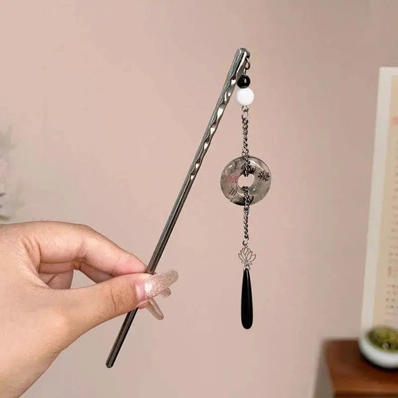 2026 Chinese Style Butterfly Flower Tassel Hair Stick For Women Vintage Metal Hanfu Chopstick Hair Accessories