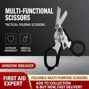 Multifunctional Emergency Response Shears With Strap Cutter And Glass Breaker For Outdoor Rescue