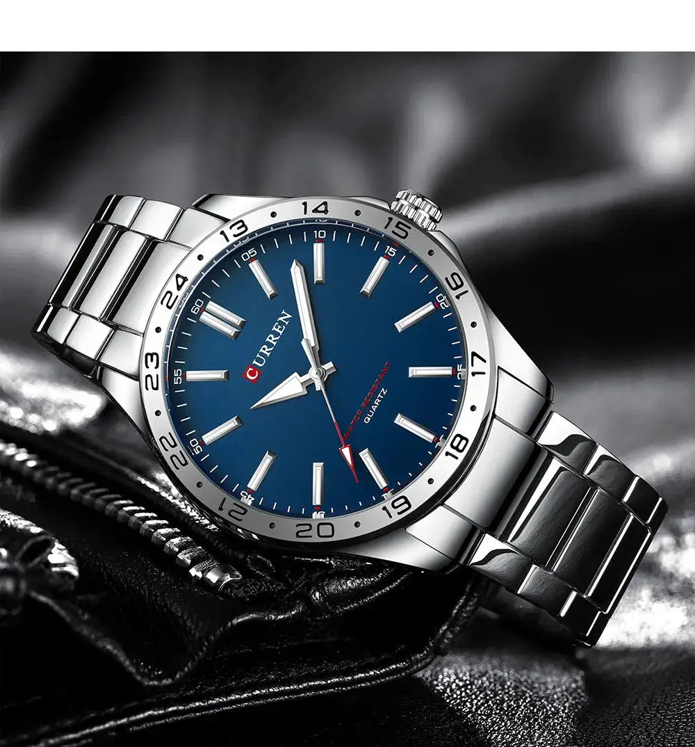 Curren 8452 Ultra Thin Quartz Watch For Men Minimalist Stainless Steel Wristwatch For Everyday Style