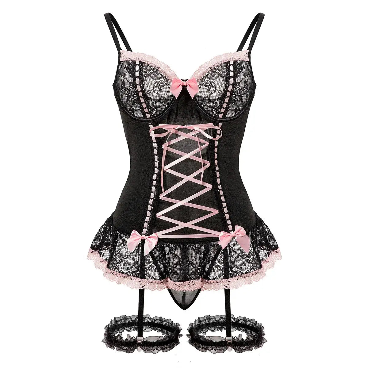 LuxeLace Intima Sexy Bra And Garter Set Seamless Underwire Comfort With Sultry Lace Lingerie