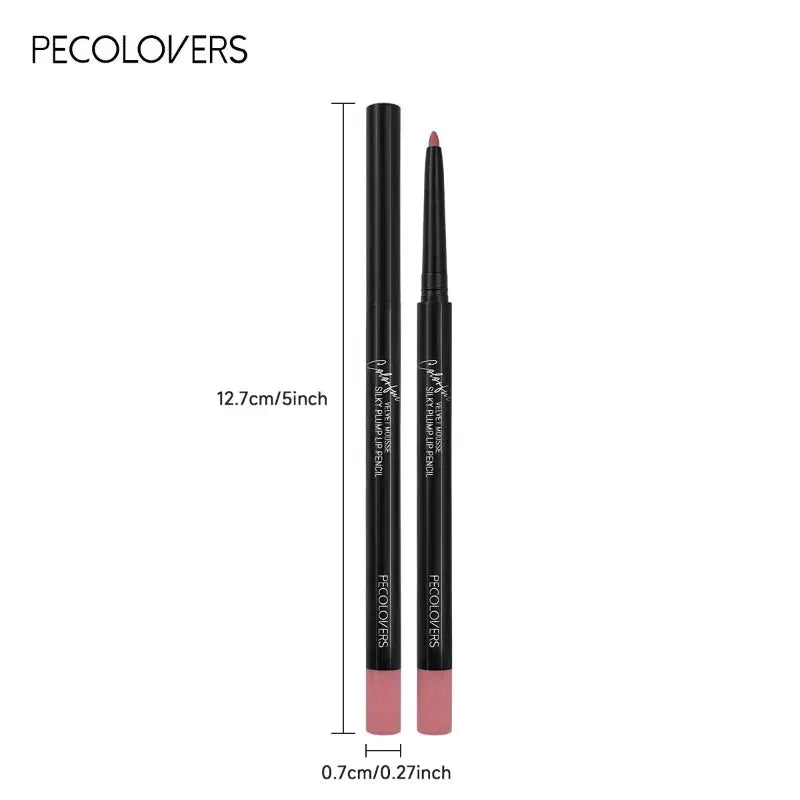 LuxLips Waterproof Matte Lipliner Pencil 12 Colors Long Lasting Smudge Proof Hydrating Lip Definer