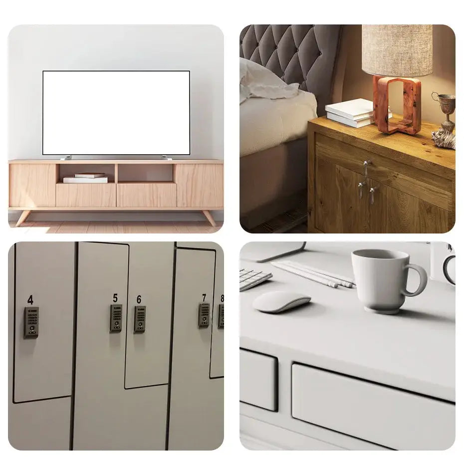 Smart drawer lock by Simples Market; Tuya NFC card unlock, keyless with invisible sensor for file cabinets