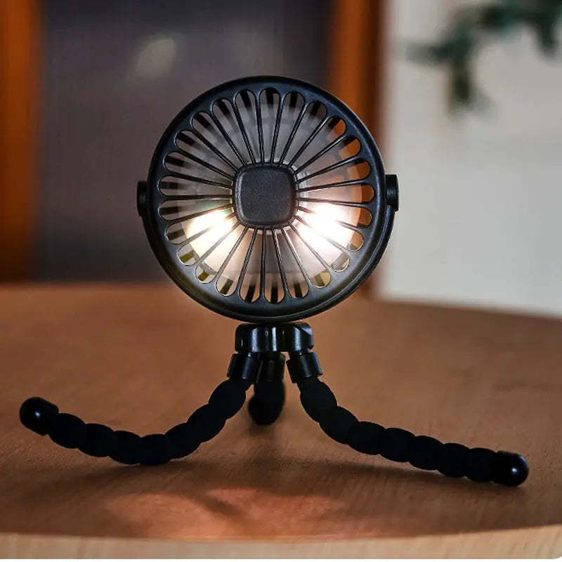 Stroller Clip On Fan Portable USB Rechargeable Three Speed Settings