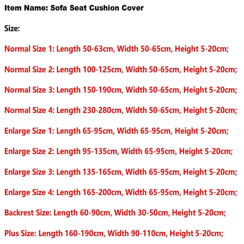Polar fleece sofa seat cushion cover by Simples Market; elastic living room chair protector in 10 sizes.