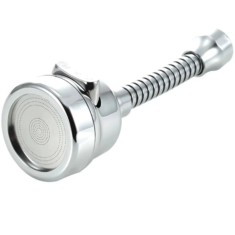 Chrome 2/3-mode universal kitchen faucet adapter with 360° rotating spray head and flexible hose