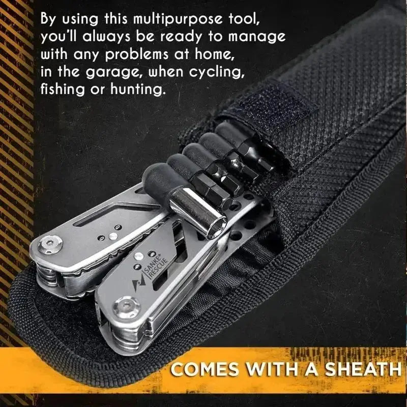 Compact Pocket Multitool With 420 Steel Pliers 24 Functions Essential EDC Gear For Camping And Hunting
