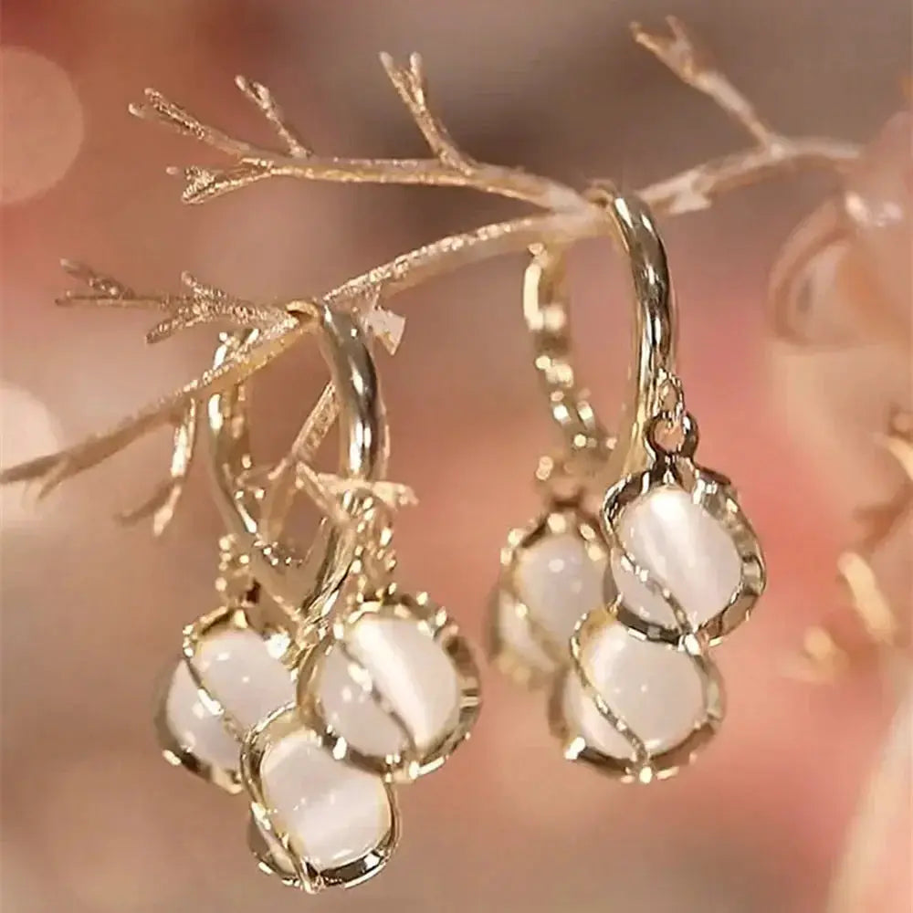 2022 New Trend Simulation Pearl Long Earrings With Flower Rhinestone Pendant For Women Wedding Korean Jewelry