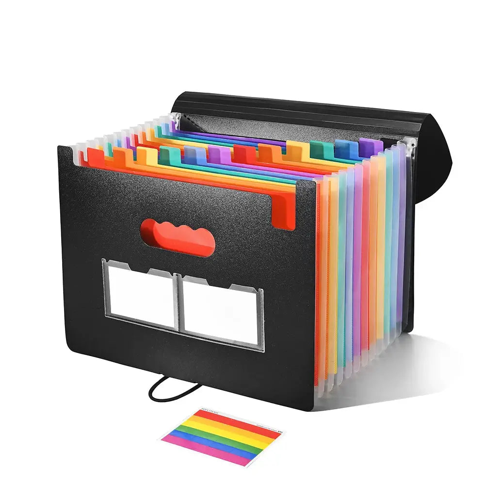 A4 Large Capacity Handheld Organ Bag Folder For Exam Papers And Tickets 13 Layer File Classification Storage Bag