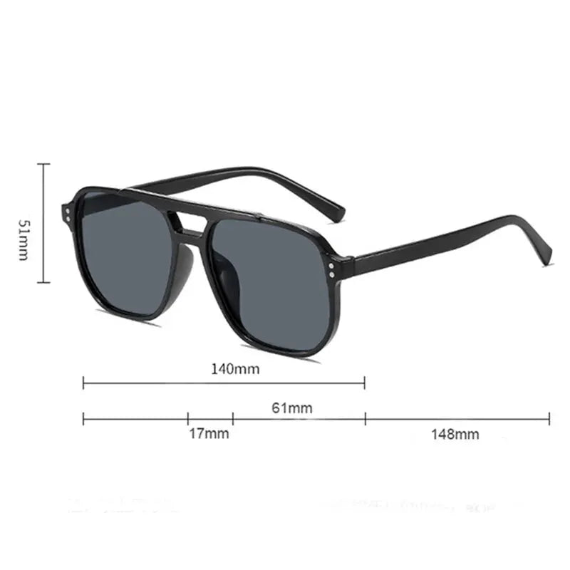 Designer Vintage Big Square Sunglasses Unisex UV400 Protection for Men and Women