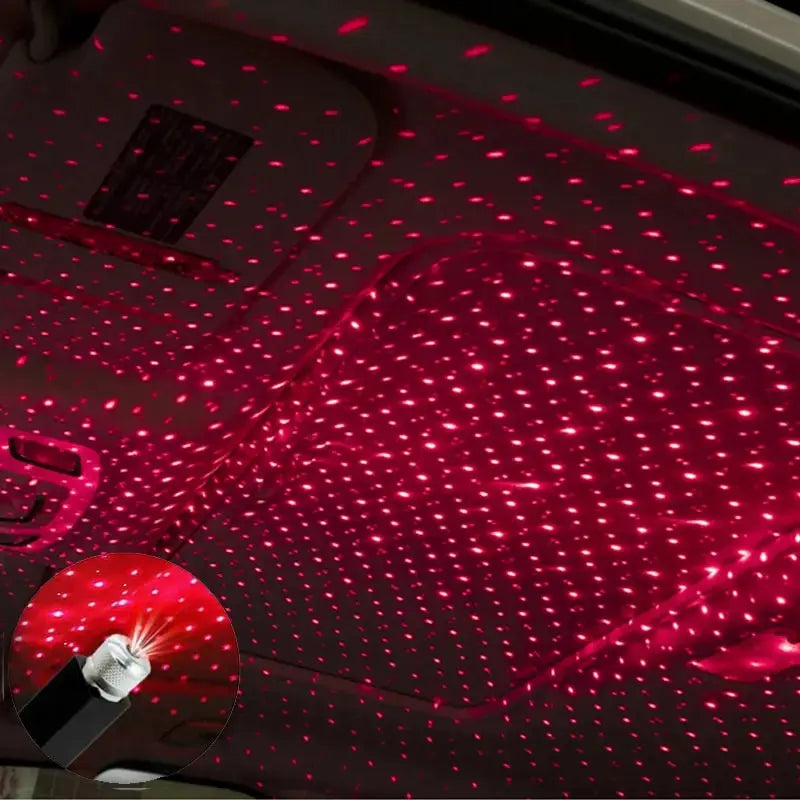 LED Starry Sky Lamp 5V USB Powered Galaxy Projector for Car Interior and Room Ceiling Decor