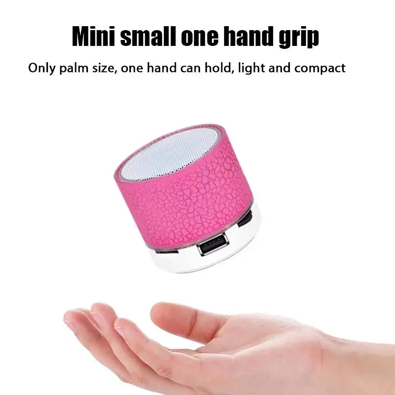 Mini Portable Wireless Bluetooth Speaker With LED Lights Crack Appearance Design Hands Free Hi Fi Audio