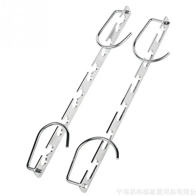 1 to 3 Pieces 37cm Multifunctional Space Saving Metal Hangers With Magic Hook Six Hole Wardrobe Organizer