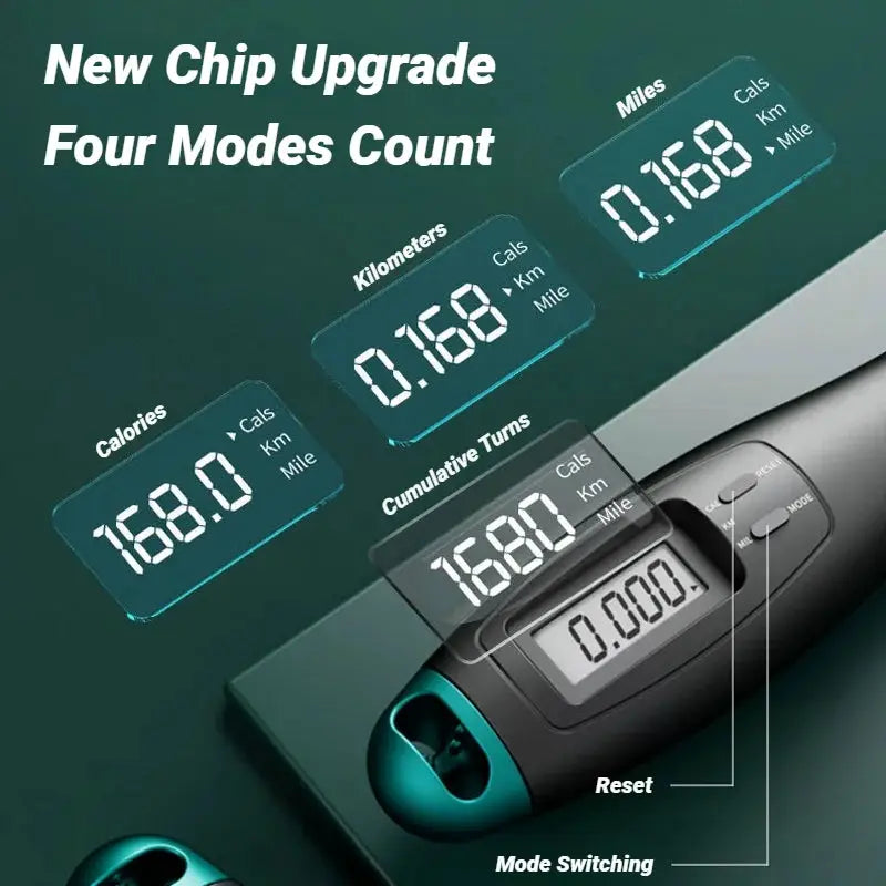 Counting Jump Rope With Electronic Counter And Adjustable Steel Wire Rope For Fitness Training At Home And Gym Equipment