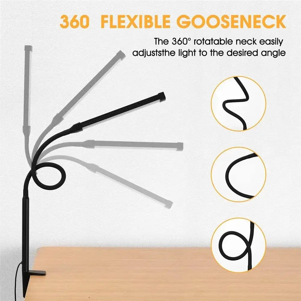 Simples Market LED desk lamp with 360° flexible gooseneck, black
