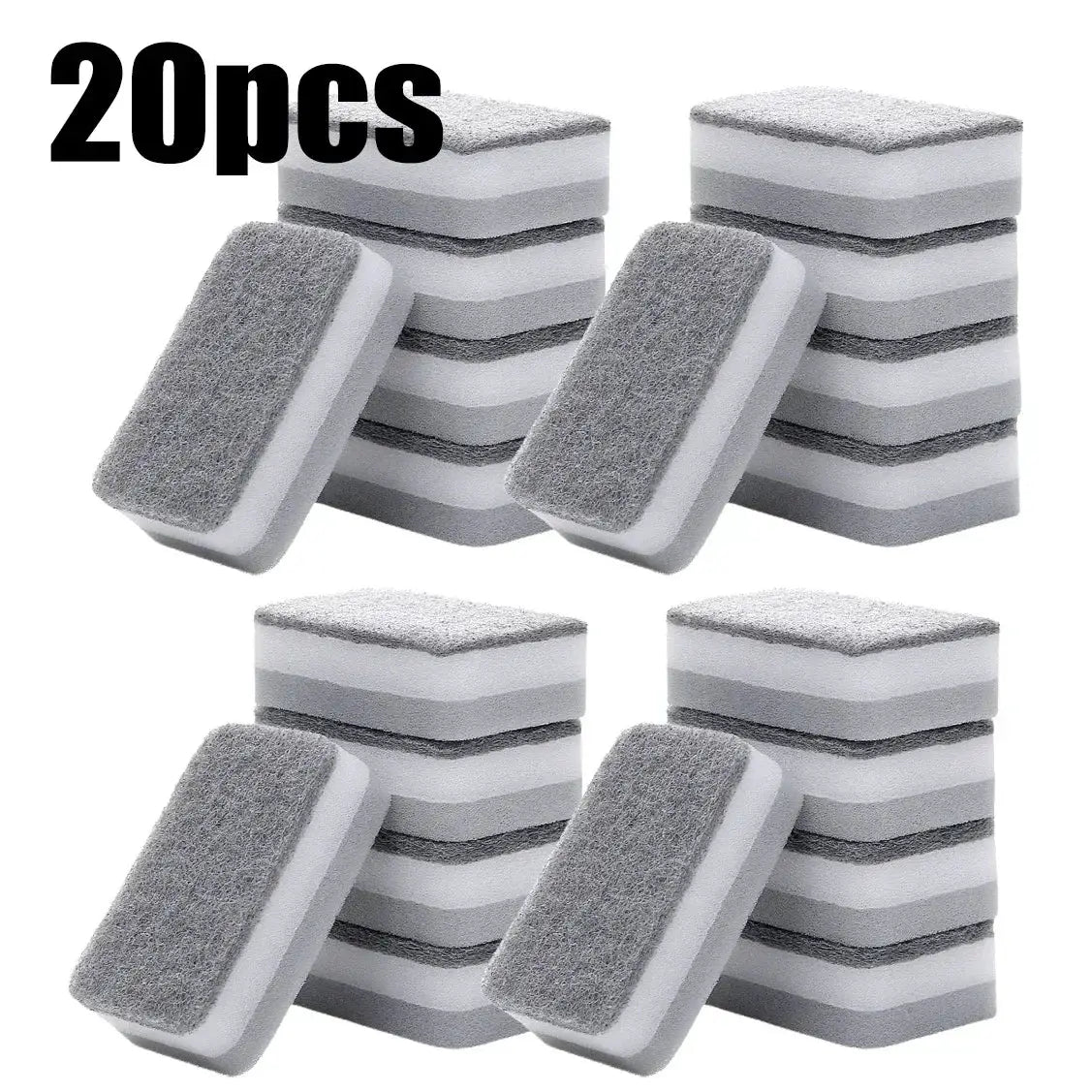 Magic Three Layer Cleaning Sponges Reusable Kitchen Scrubbing Pads For Pans Pots Dishes And Surfaces