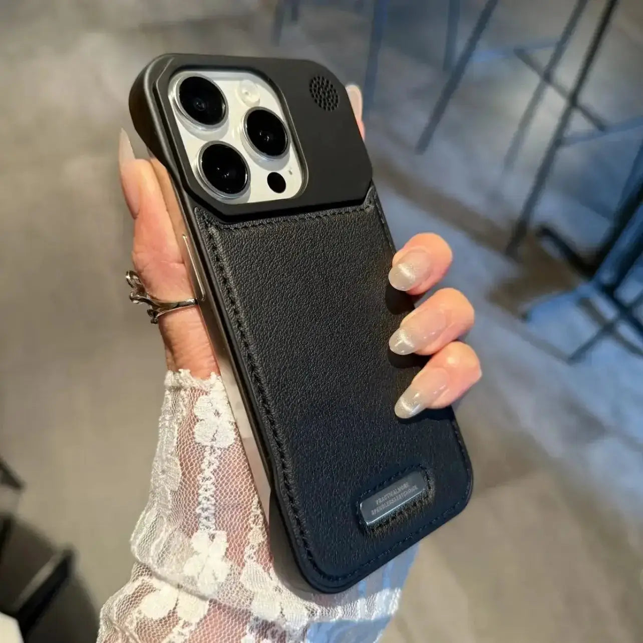 Business Aromatherapy Leather Case for iPhone 11 Pro Max to 17 Air MagSafe Frameless Armor