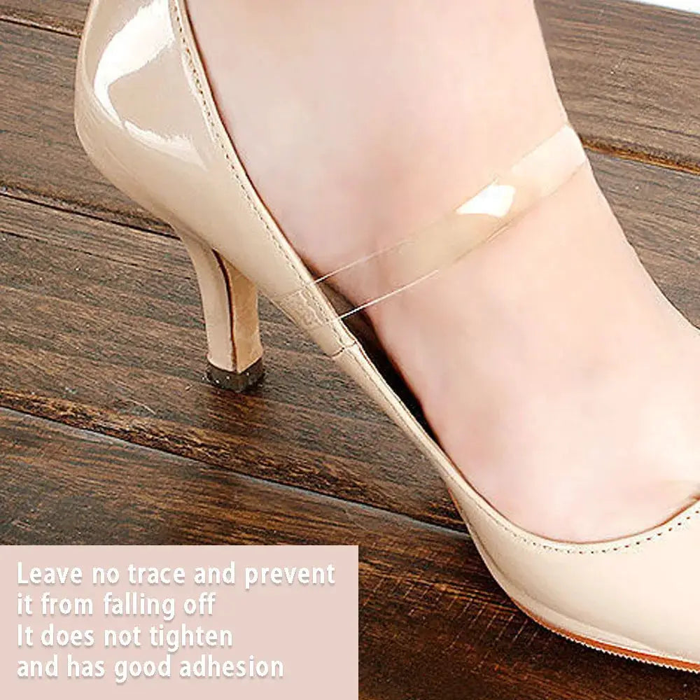 Silicone Invisible Elastic Shoelaces For High Heels Transparent Secure Ankle Fit No Tie Design