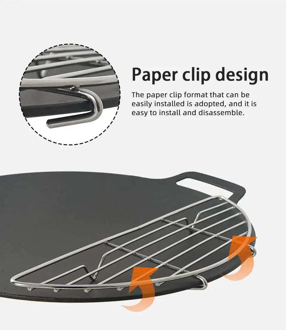 Outdoor barbecue steam rack by Simples Market, stainless steel wire rack for round frying pan