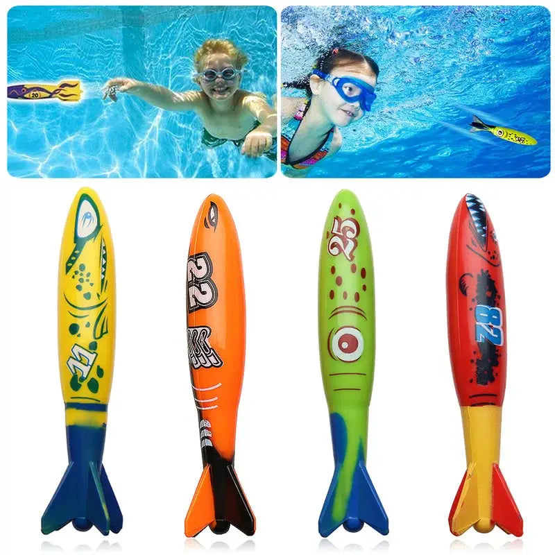 Kids Summer Shark Rocket Throwing Toy for Pool Dive Games and Water Fun Non Toxic Abs Plastic Bath Toy Gift