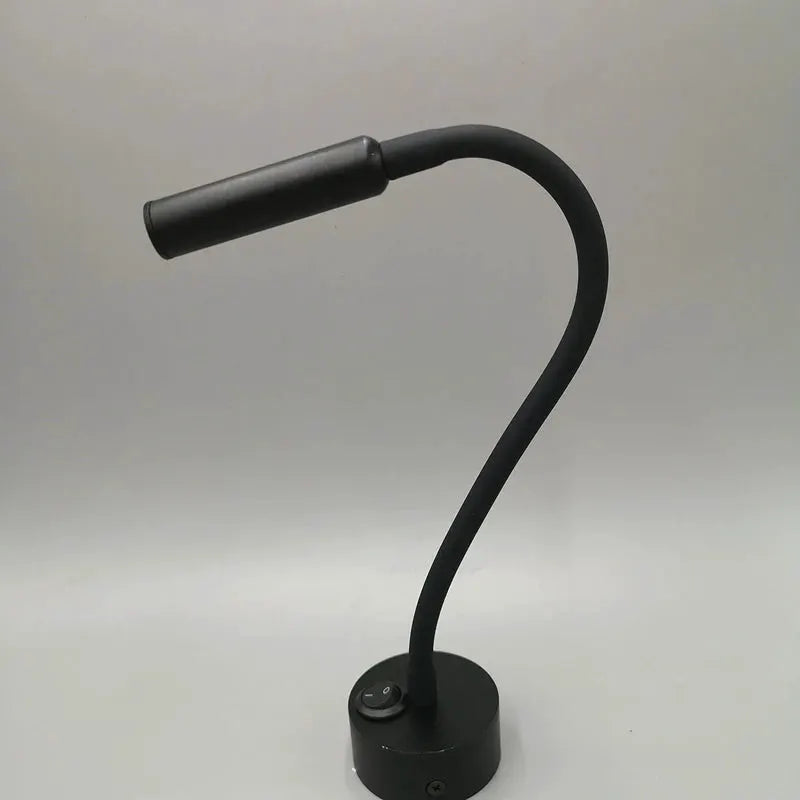 LED flexible gooseneck desk lamp by Simples Market, black with on/off switch