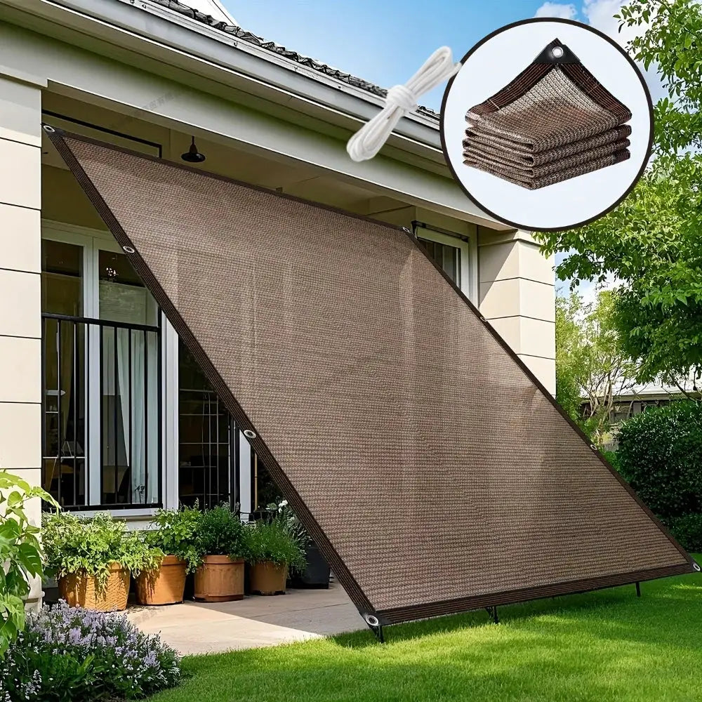Simples Market brown shade cloth with grommets for patio and pergola