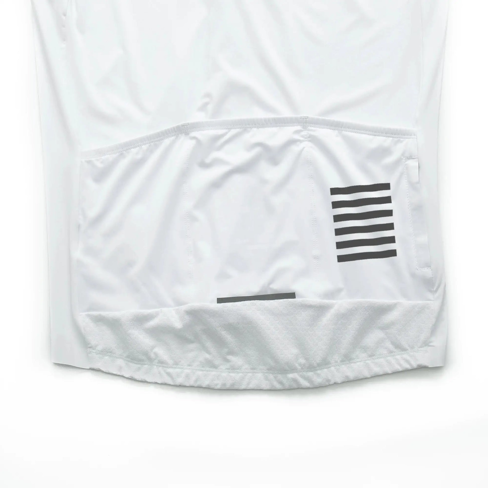 YKYWBIKE men's long-sleeve cycling jersey, white with black stripe graphic on back pocket, Simples Market brand