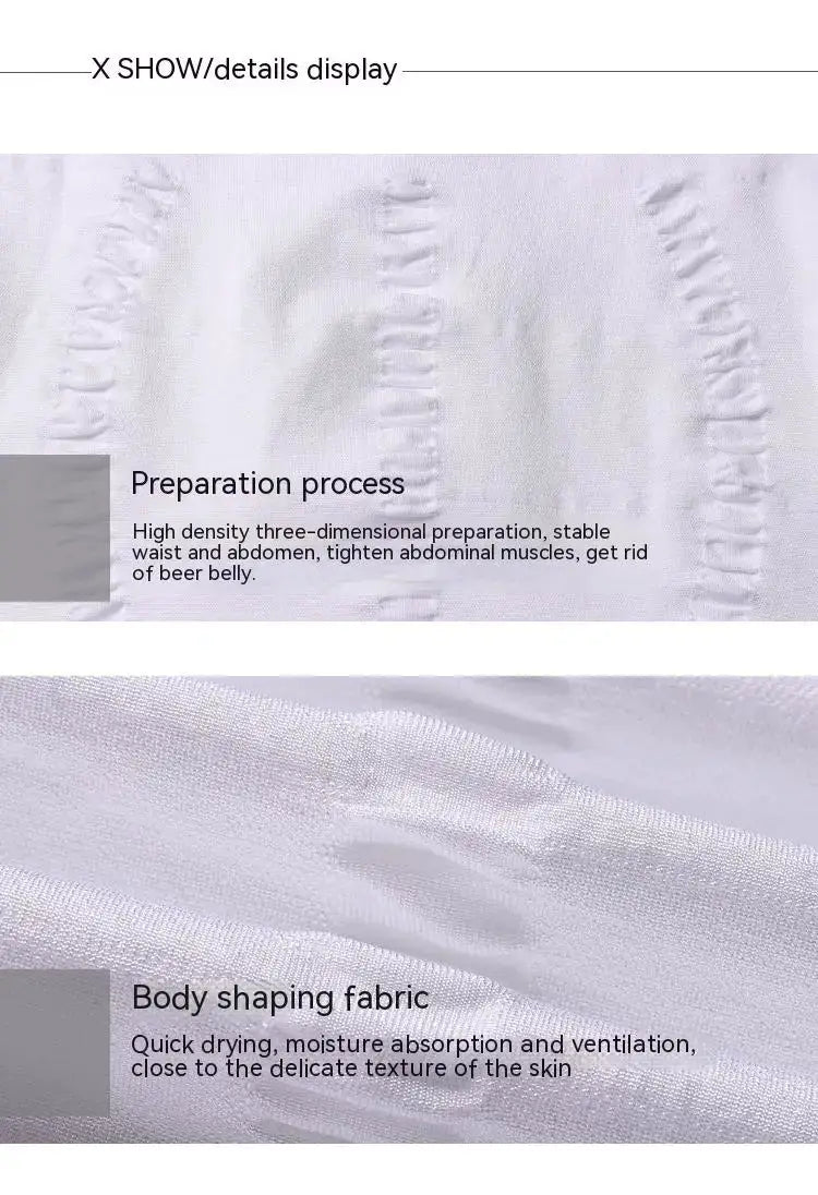 Men's compression body shaper tank top by Simples Market, white fabric