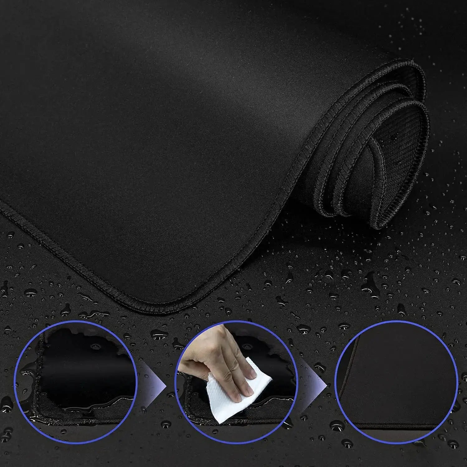 XXL Black Gaming Mouse Pad Large Desk Mat For Keyboard And Computer Mouse With Extra Large Surface
