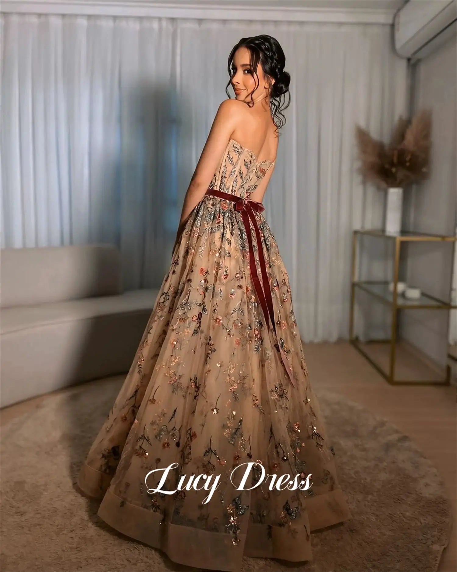 Lucy Customized Evening Dress A Line Gown for Special Occasions